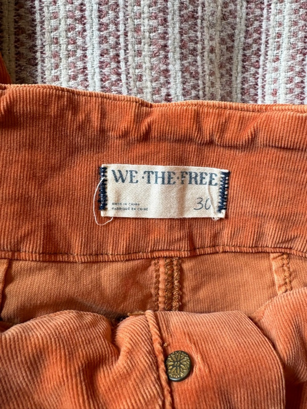 We The Free Rust Corduroy Wide-Leg Jeans - Picture 2 of 6
